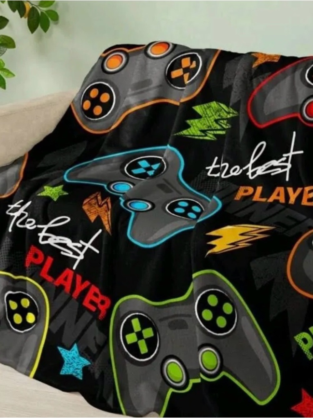 Gaming Controller Print Throw Blanket